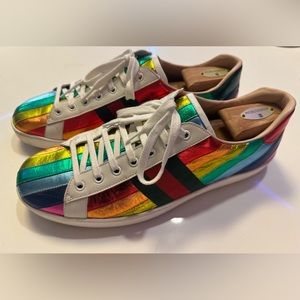 Men’s Gucci “Rainbow” Ace Sneakers